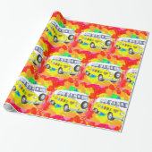 Retro Hippy Van Tie Dye uit 1960 uit 1970 Cadeaupapier (Uitgerold)