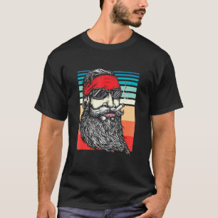 Retro Hipster  Bearded Hippie Pipe Smoker U T-shirt