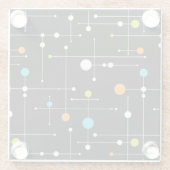 Retro Hipster Black Space Age Glazen Onderzetter (Achterkant)