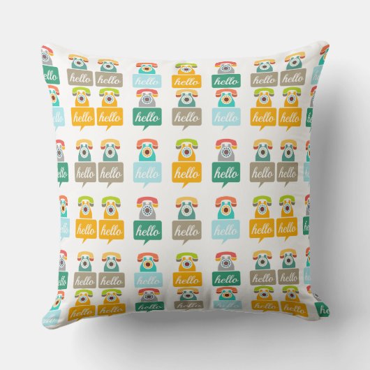 Retro Hipster Colorful Old Fashioned Phone Kussen (Achterkant)