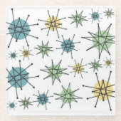 Retro Hipster Geometrische atoomuitbarsting Glazen Onderzetter (Voorkant)