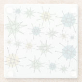 Retro Hipster Geometrische atoomuitbarsting Glazen Onderzetter (Achterkant)