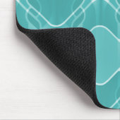 Retro Hipster Mousepad, Blauwgroen Muismat (Hoek)