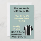 Retro Hipster Rockabilly Birthday Celebration Kaart (Achterkant)