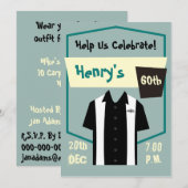 Retro Hipster Rockabilly Birthday Celebration Kaart (Voorkant / Achterkant)