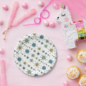 Retro Hipster Space Age Atomic Starburst Papieren Bordje (Feest)
