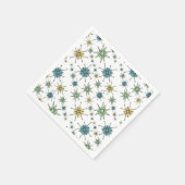 Retro Hipster Space Age Atomic Starburst Servetten (Hoek)