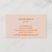 Retro Hipster Visitekaartje, Tangerine Visitekaartje (Achterkant)