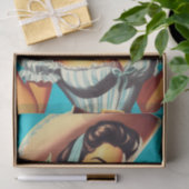 Retro Hispanic Cowgirl Tissuepapier (Geschenk)