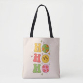 Retro Ho Ho Groovy Kerstmis Tote Bag (Voorkant)