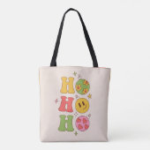 Retro Ho Ho Groovy Kerstmis Tote Bag (Achterkant)