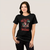 Retro Ho Ho Ho Christmas Typography Tri-Blend Shirt (Voorkant volledig)