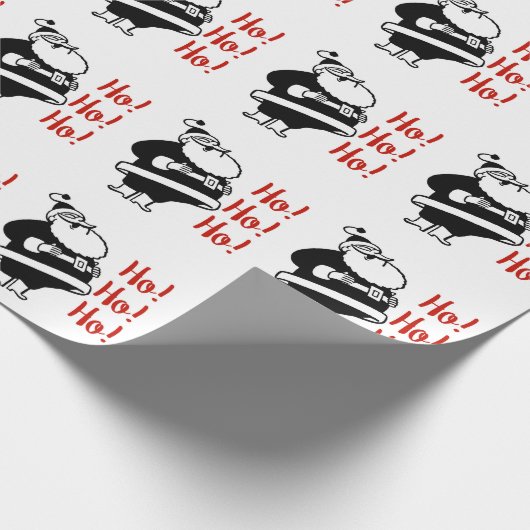 Retro Ho Ho Santa | Papier voor onmiddellijke verp (Hoek)