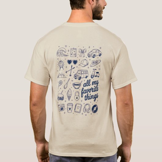 Retro Hobbies en Reisesthetiek T-shirt (Achterkant)