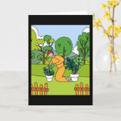 Retro Hobby Gardener Garden Gardener Kaart (Gele Bloem)