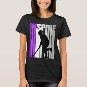 Retro Hockey Girl Hockeys Inspire Inspire Moves T-shirt