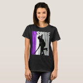 Retro Hockey Girl Hockeys Inspire Inspire Moves T-shirt (Voorkant volledig)
