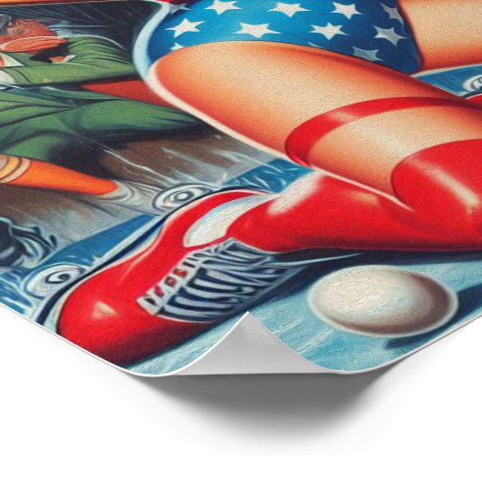 Retro Hockey Pin-up Poster (Hoek)