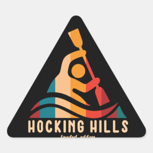 Retro Hocking Hills Kayaking Sticker