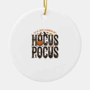Retro Hocus Pocus Halloween Pompoen Shirt Ontwerp Keramisch Ornament