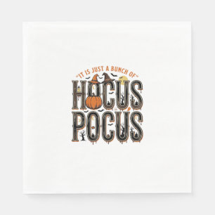Retro Hocus Pocus Halloween Pompoen Shirt Ontwerp Servet