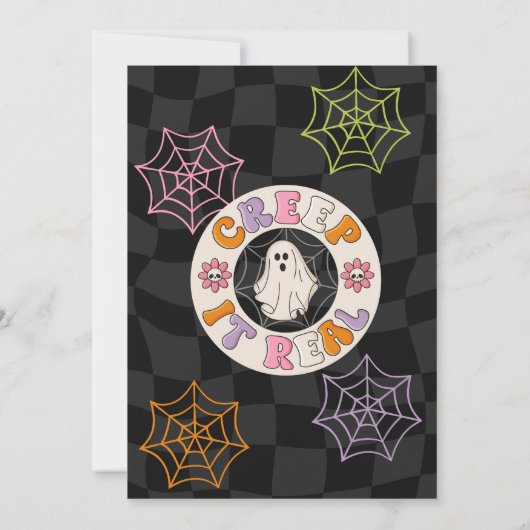 Retro Hocus Pocus Halloween Verjaardag Kaart (Achterkant)