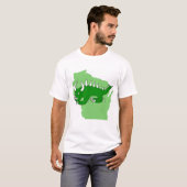 Retro Hodag Over Wisconsin T-shirt (Voorkant volledig)