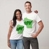 Retro Hodag Over Wisconsin T-shirt (Unisex)