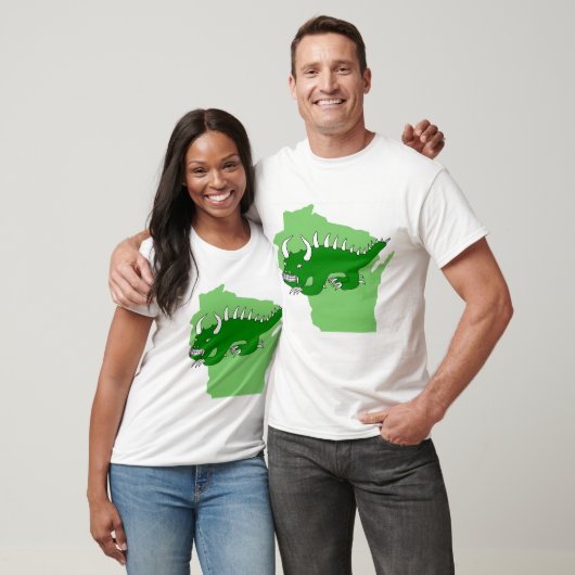 Retro Hodag Over Wisconsin T-shirt (Unisex)
