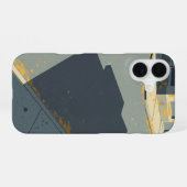 Retro Hoek Schaduw Vorm iPhone 16 Hoesje (Achterkant horizontaal)