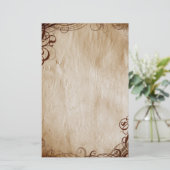 Retro hoeken briefpapier (Staand voorkant)