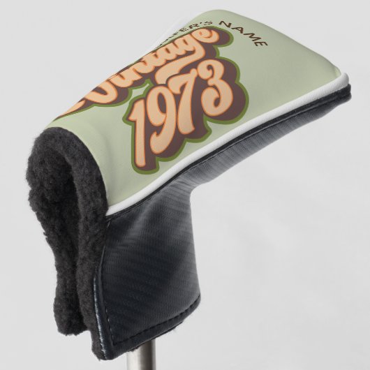 Retro  Hoesje 1973 Aangepast papier Golfheadcover (3/4 voorkant)