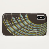 Retro Hoesje van de Telefoon van de Strepen Curvy (Achterkant (horizontaal))