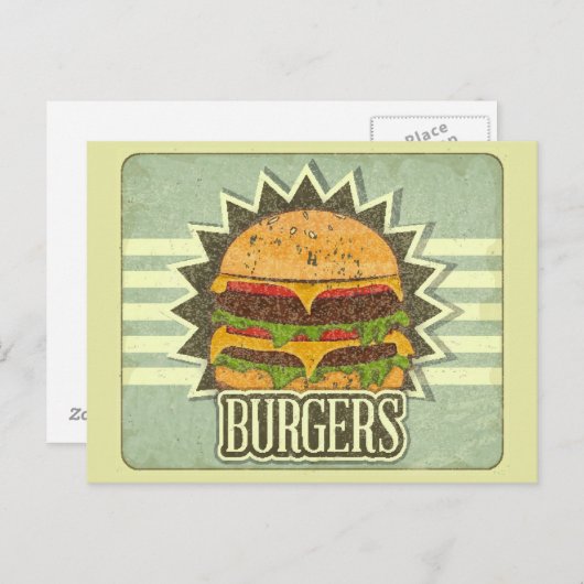 Retro-Hoesje voor het menu Snel voedsel (Voorkant / Achterkant)