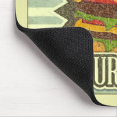 Retro-Hoesje voor het menu Snel voedsel Muismat (Hoek)