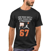 Retro Hoeveel Dagen 67 Basketbal Training Humor