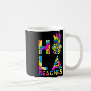 Retro Hola Stranden Ananas Tiedye Beach Zomer V Koffiemok