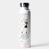 Retro Hole-in-One Golf Meisje Roze Gepersonaliseer Waterfles (Links)