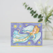 Retro Holiday Angel Briefkaart (Staand voorkant)