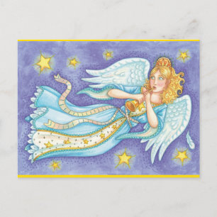 Retro Holiday Angel Briefkaart