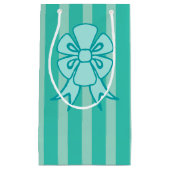 Retro Holiday Aqua Strik Geschenktas Klein Cadeauzakje (Voorkant)