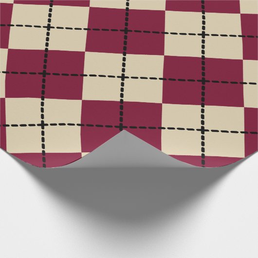 Retro Holiday Argyle inpakpapier (Hoek)