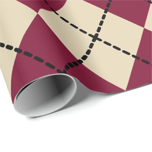 Retro Holiday Argyle inpakpapier (Rol Hoek)