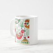 Retro Holiday Bird Coffee Cup Koffiemok (Voorkant links)
