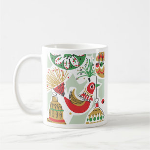 Retro Holiday Bird Coffee Cup Koffiemok