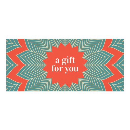  Retro Holiday Cadeaubon Reclamekaart (Voorkant)