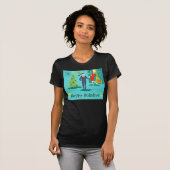 Retro Holiday Cartoon Couple T-Shirt (Voorkant volledig)