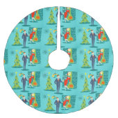 Retro Holiday Cartoon kerstboomrok Kerstboom Rok (Voorkant)