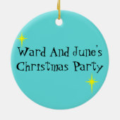 Retro Holiday Cartoon kerstversiering Keramisch Ornament (Achterkant)