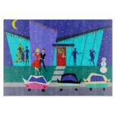 Retro Holiday Cartoon Party Cutting Board Snijplank (Voorkant)